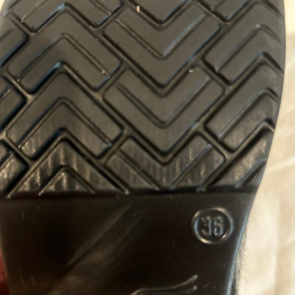 DANSKO Professional Black Gray Cobwebs Artsy Swirl Clogs Shoes Italy 36/5.5 - Picture 5 of 7